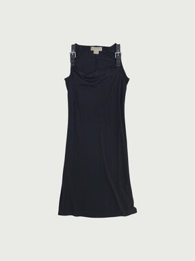Buckle Strap Drapey Dress